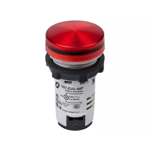Lampka sygnalizacyjna 22mm czerwona 230- LED | Schneider | XB7EV04MP 1