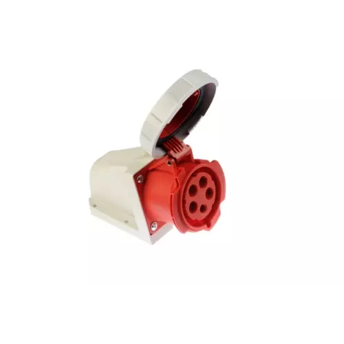 Gniazdo 32A 5P 400V czerwone IP67 /bez dławnicy/ | PCE | 1252-6 1