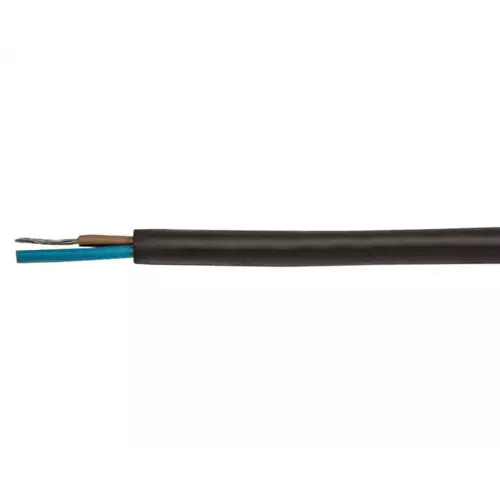 Przewód oponowy warsztatowy 300/500 H05VV-F 2x1,00 Czarny Zamel 1