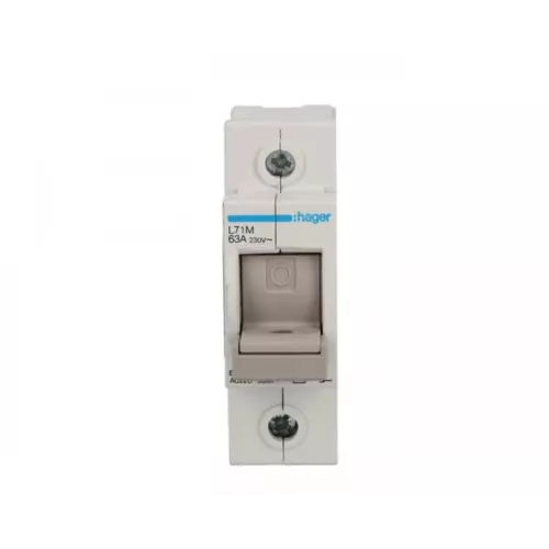Rozłącznik bezpiecznikowy 1P 63A D02 | HAGER POLO | Weber | L71M 1