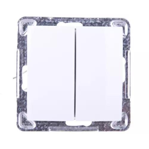 Łącznik schodowy podwójny biały | OSPEL | IMPRESJA | ŁP-10Y/m/00 1