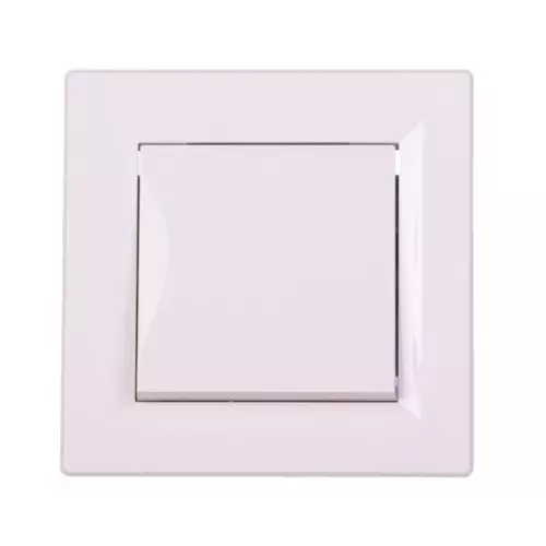 Łącznik pojedynczy biały z ramką | Schneider | Asfora | EPH0100121 1