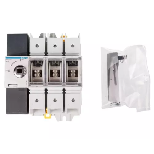 Rozłącznik izolacyjny 3P 160A z widoczną przewą | HAGER POLO | HAE316 1