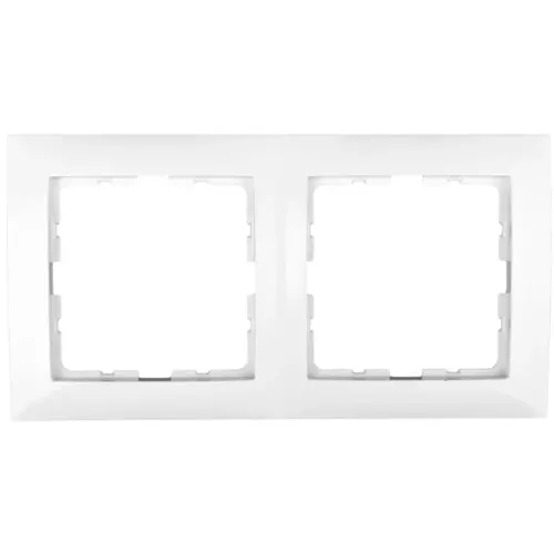 Ramka podwójna śnieżnobiała | HAGER POLO | Berker B.Kwadrat | 5310128989 1