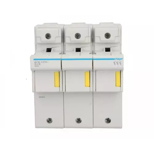 Rozłącznik bezpiecznikowy cylindryczny 3P 22x58mm | HAGER POLO | LR703 1