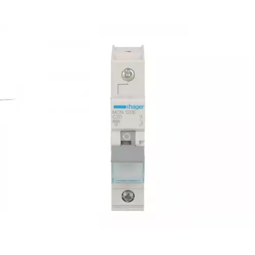 Wyłącznik nadprądowy 1P C 20A 6kA AC | HAGER POLO | MCN120E 1