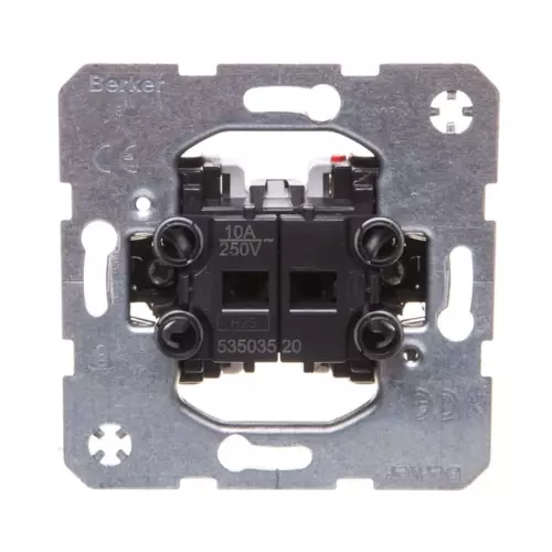 Łącznik żaluzjowy przyciskowy dwuklawiszowy | HAGER POLO | 53503520 1