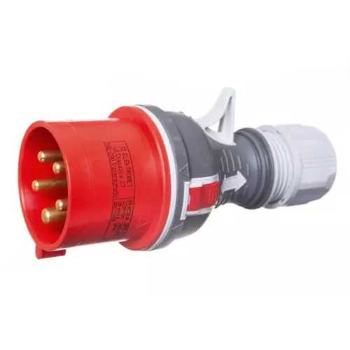 Wtyczka przenośna 32A 5P 400V czerwona WPP 32/5 IP44 | ELEKTROMET | 922075 1