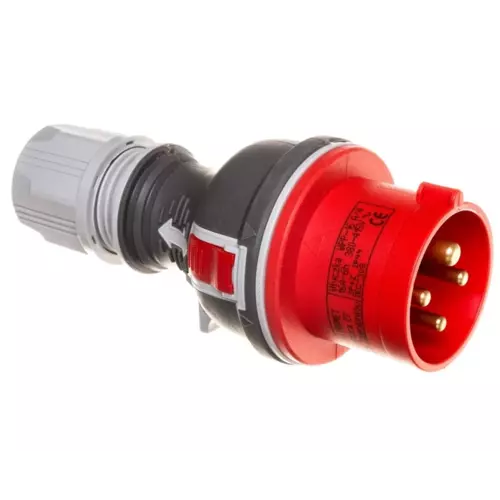Wtyczka przenośna 16A 4P 400V czerwona WPP 16/4 IP44 | ELEKTROMET | 922071 1