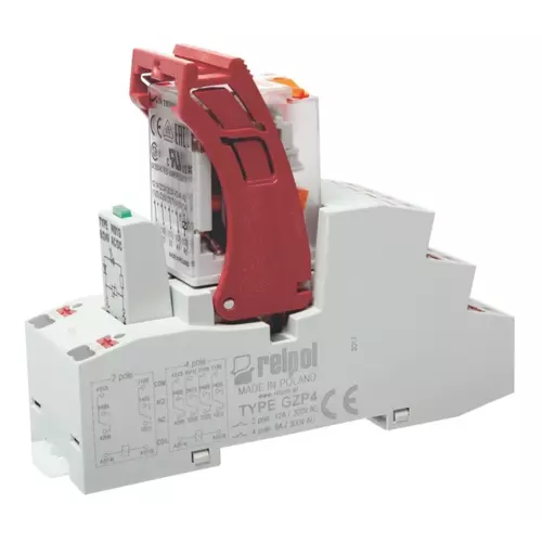 Przekaźnik Interfejsowy Push-in 4P AgNi 6 A 230VAC | RELPOL | 864844 1