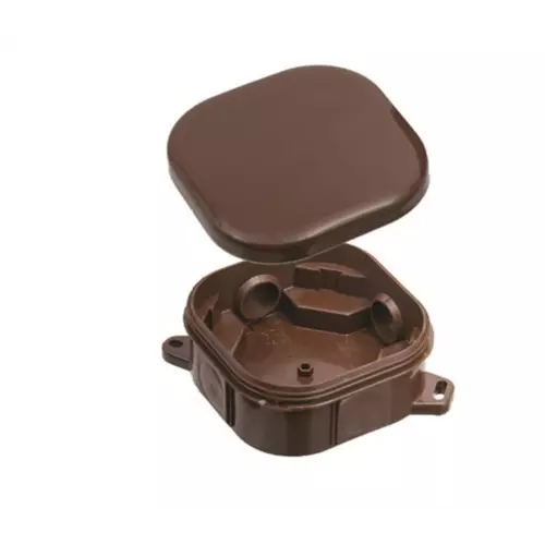 Puszka n/t hermetyczna PH 92x92x44 klik pusta IP54 brązowa | A.0018BR 1