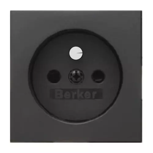 Płytka czołowa do gniazda z uziemieniem antracyt aksamit | 3965766076 1