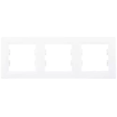 Ramka potrójna pozioma biała | Schneider | Asfora | EPH5800321 1