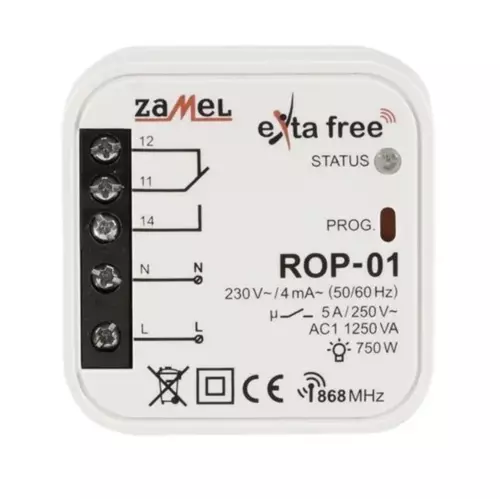 Radiowy odbiornik dopuszkowy 1-kanałowy ROP-01 Exta Free Zamel EXF10000047 1