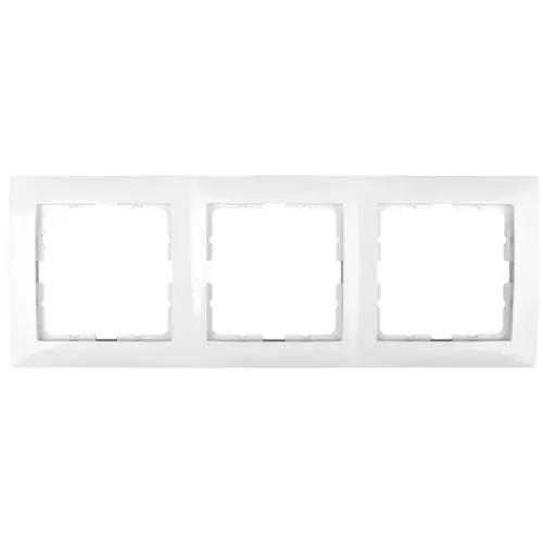 Ramka potrójna śnieżnobiała | HAGER POLO | Berker B.Kwadrat | 5310138989 1