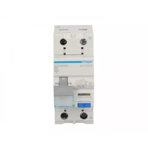 Wyłącznik różnicowo-nadprądowy RCBO 2P B6A 0,03A Typ AC | ADC906D 1