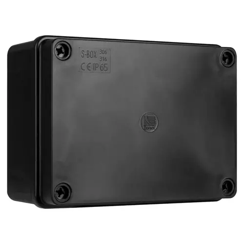 Skrzynka hermetyczna AP 15x11x7cm bezhalogenowa czarna IP65 | S-BOX 316C 1