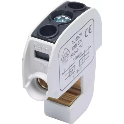 Zacisk izolowany szynowy SBB 16 SIMBLOCK czarny | Simet | 81550007 (86105) 1