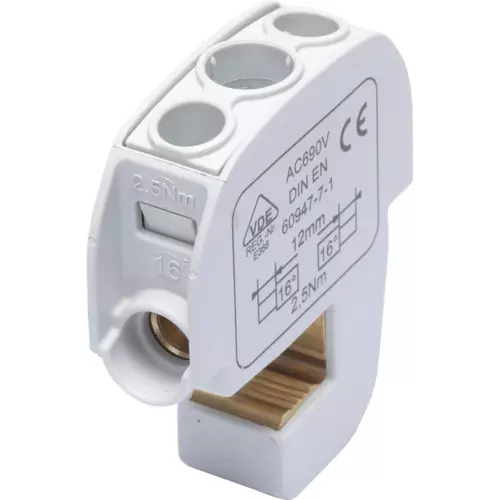 Zacisk izolowany szynowy SBB 16 SIMBLOCK szary | Simet | 81550002 (86105) 1