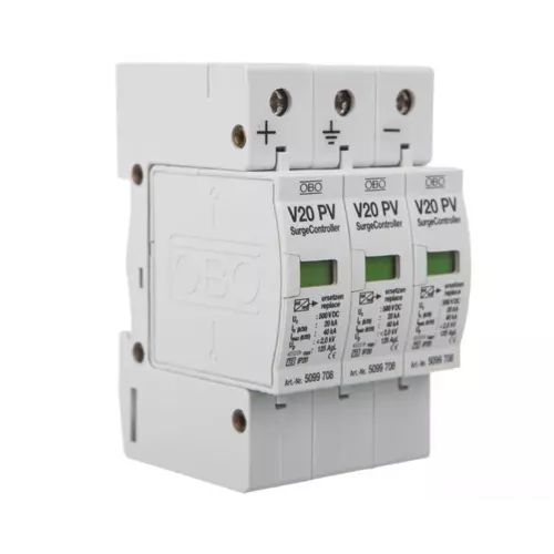 Ogranicznik przepięć PV Typ 2 C 3P 20kA 4kV V20-C 3-PH-1000 | TBS | 5094608 1