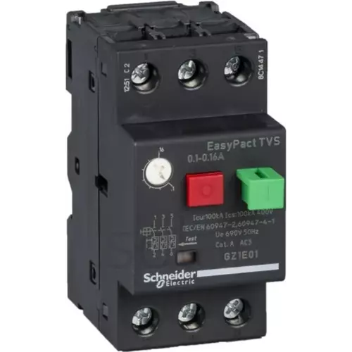 Wyłącznik silnikowy 3P 0,55kW 1,0-1,6A 400V Schneider GZ1E06 1
