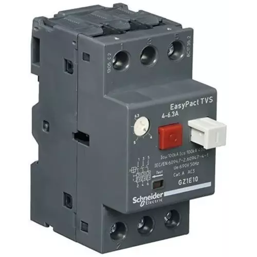 Wyłącznik silnikowy 3P 2,2kW 4-6,3A 400V Schneider GZ1E10 1