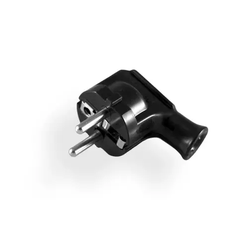 Wtyczka kątowa z/u 16A 250V UNISCHUKO czarna | PPHU ELGOTECH | WT-35-2 1