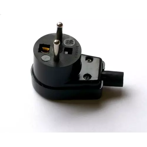 Wtyczka kątowa z/u 16A 250V czarna /standard/ | PPHU ELGOTECH | WT-20S-2 1