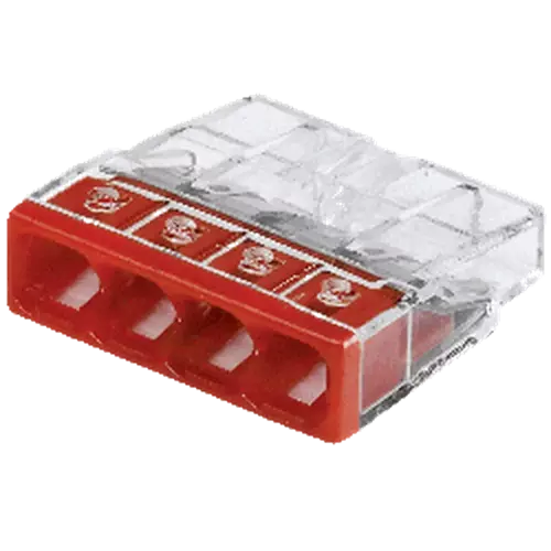 Szybkozłączka 4x0,5-2,5 mm2 transparentna Compact Wago 2273-204 1