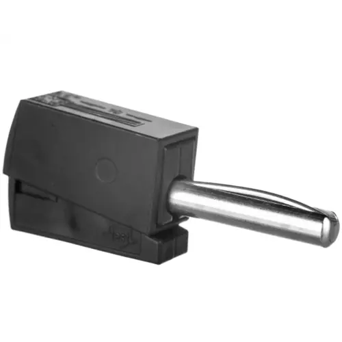 Wtyk bananowy do gniazda o średnicy 4mm czarny | WAGO | 215 | 215-311 1