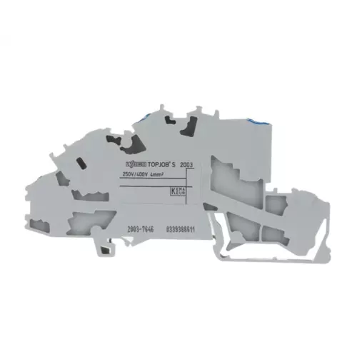 Złączka szynowa 3-pietrowa 4mm2 N/L/PE szara TOPJOBS | WAGO | 2003-7646 1