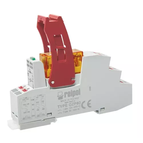 Przekaźnik interfejsowy Push-in 2P 8A AgNi | RELPOL | 864991 24V AC 1