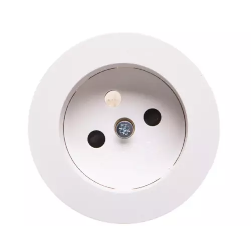 Płytka czołowa gniazda z/u biały połysk | HAGER POLO | 3965762089 1