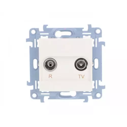 Gniazdo antenowe R-TV końcowe separowane białe IP20 | Simon 10 | CAK.01/11 1