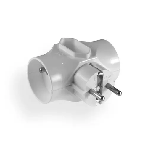 Rozgałęźnik wtyczkowy 2-gniazda z/u + 1-gniazdo b/u EURO | R-201 1