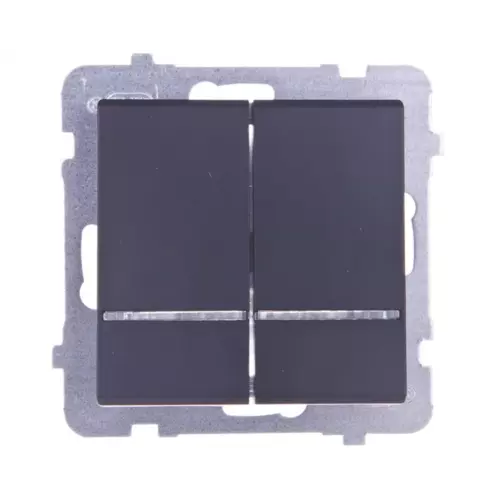 Łącznik świecznikowy z podświetleniem czarny metalik | OSPEL | ŁP-2RS/m/33 1