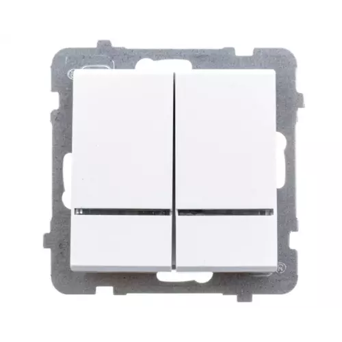 Łącznik świecznikowy z podświetleniem biały | OSPEL | SONATA | ŁP-2RS/m/00 1