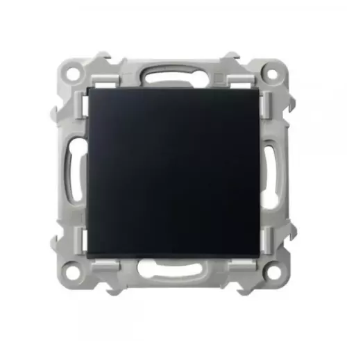 Łącznik jednobiegunowy czarny metalik | OSPEL | SZAFIR | ŁP-1Z/m/33 1