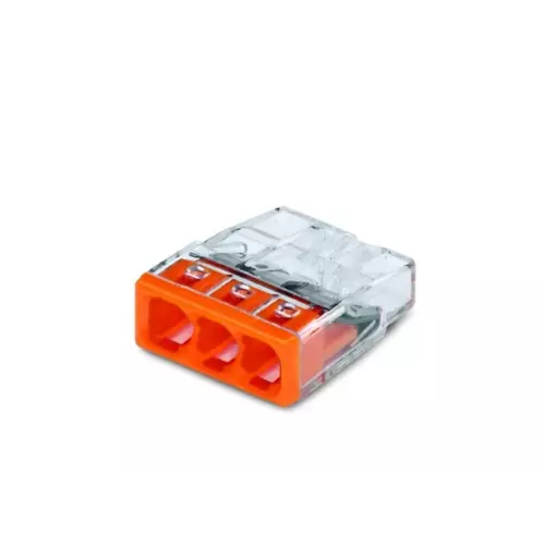 Szybkozłączka 3x 0,5-2,5mm2 transparentna/pomarańczowa | 2273-203/995-030 1