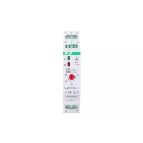 Przekaźnik kolejności zaniku i asymetrii faz 10A 1P 4sek 40-80V | CKF-317 1