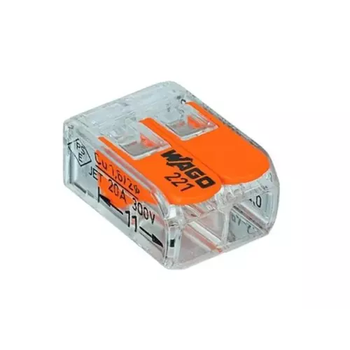 Szybkozłączka z dźwigniami zwalniającymi 2x0,2-4mm Wago 221-412 1