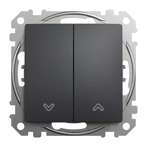 Przycisk żaluzjowy czarny antracyt | Schneider | SDD114114 1