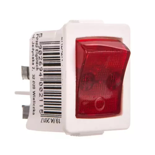 Łącznik kołyskowy z podświetleniem /zaciski śrubowe/ biały | ŁKD-2N-1 1