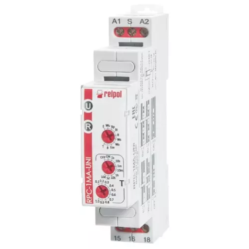 Przekaźnik czasowy 1P 1sek-10dni 12-/DC 50/60 Hz wielofunkcyjny | 863181 1