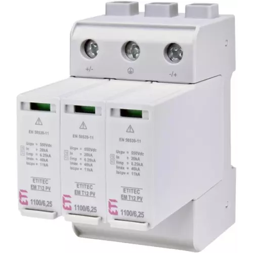 Ogranicznik przepięć do systemów PV Typ T1+T2 ETITEC EM T12 PV | 002440580 1