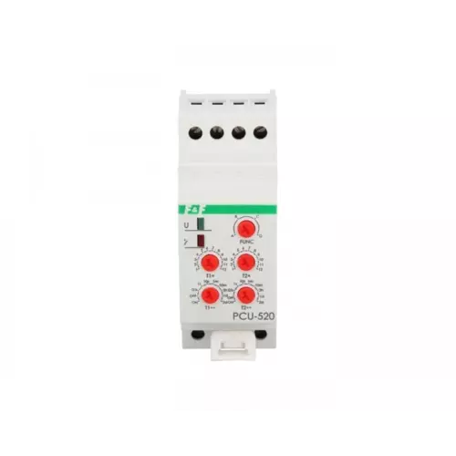 Przekaźnik czasowy 2P 8A 0,1sek-576h wielofunkcyjny | F&F | PC | PCU-520 1