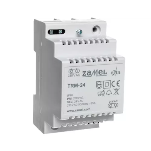 Transformator 230/24VAC 15VA IP20 TH35 TRM-24 | ZAMEL | EXTA | EXT10000137 1