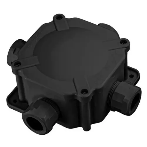 Puszka instalacyjna hermetyczna PG21 5x6mm2 IP67 czarna odporna | A.0036C 1