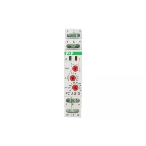 Przekaźnik czasowy 2P 8A 0,1sek-576h /DC wielofunkcyjny | F&F | PCU-510DUO 1