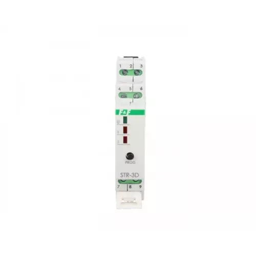 Sterownik rolet do silników 8A 320W 1s-15min montaż na szynie DIN | STR-3D 1